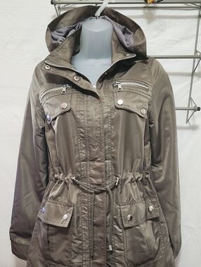 NWOT,Bella Donna SzS Women's Hooded Utility Jacket in Olive Green